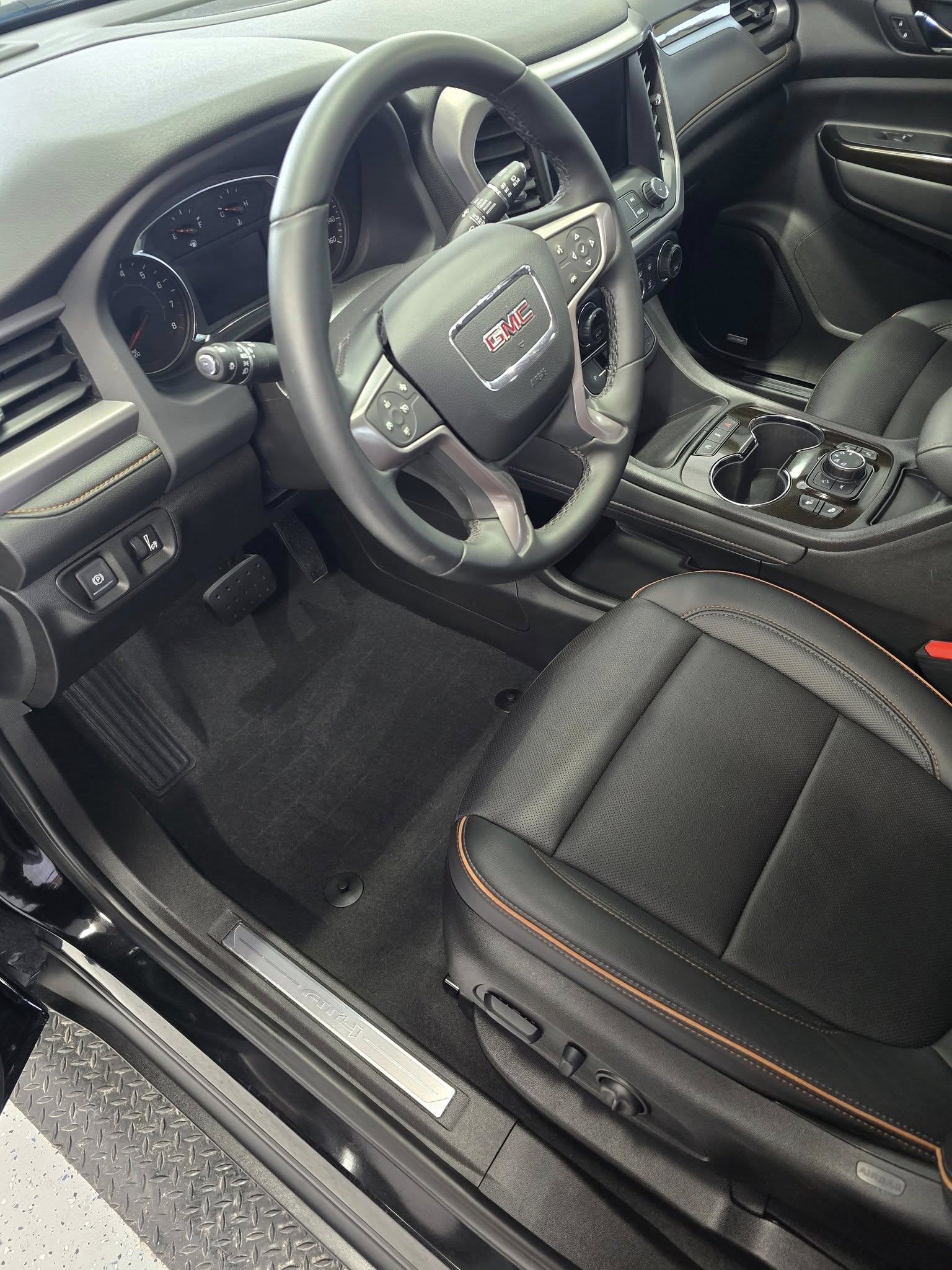 GMC Acadia cabin — AFTER (wide interior view)